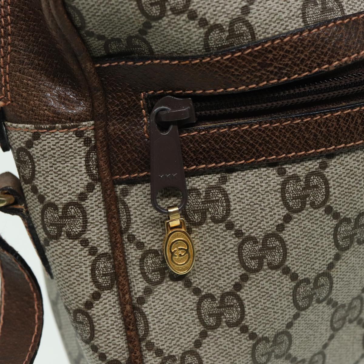 GUCCI GG Supreme Web Sherry Line Shoulder Bag PVC Beige Red 010 378 ep4916