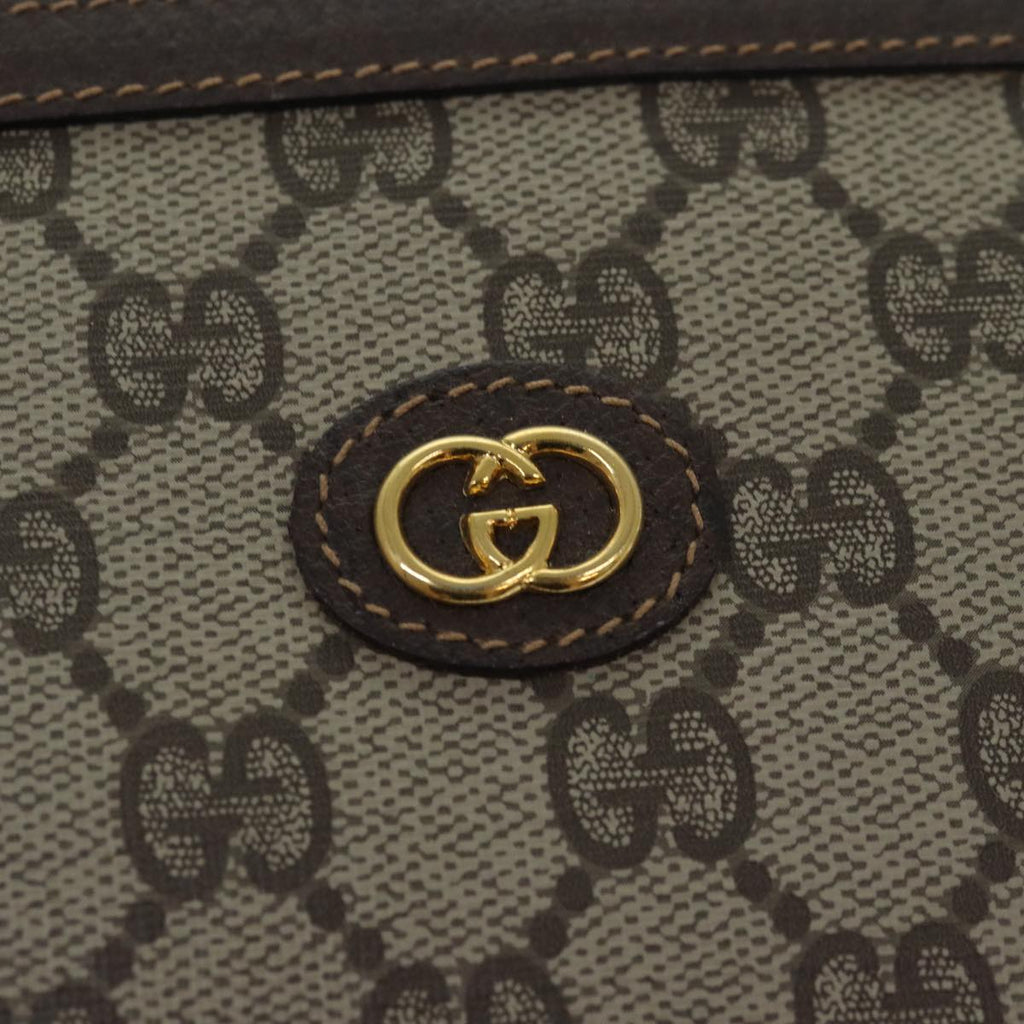 GUCCI GG Supreme Clutch Bag PVC Leather Beige 014 122 ep4918