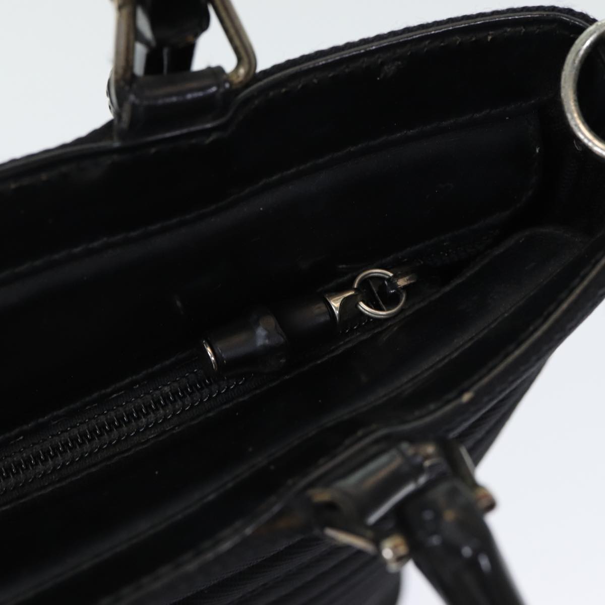 GUCCI Bamboo Hand Bag Nylon Black 002 1998 0353 ep4928