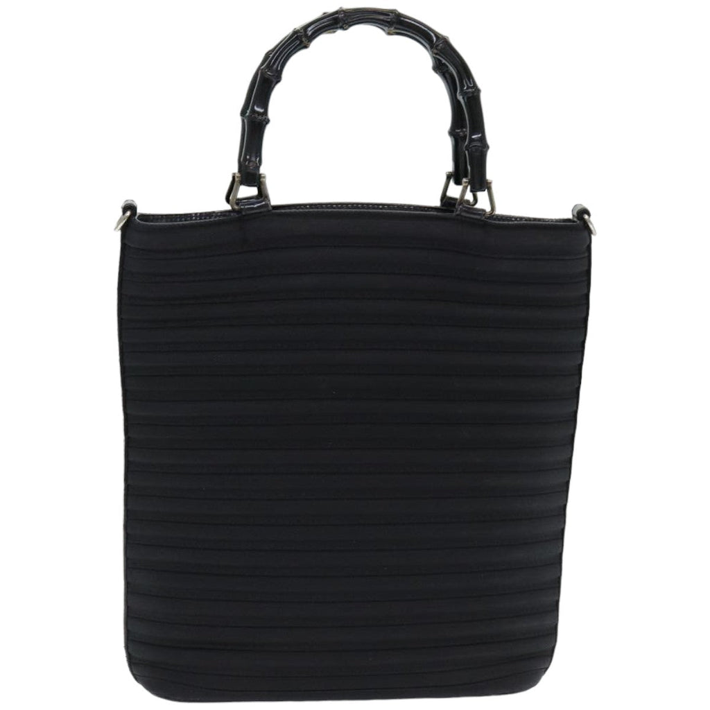 GUCCI Bamboo Hand Bag Nylon Black 002 1998 0353 ep4928