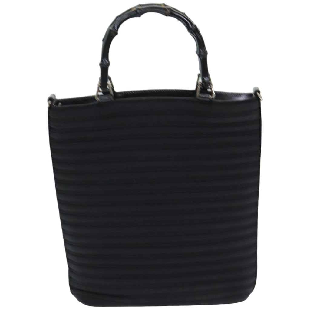 GUCCI Bamboo Hand Bag Nylon Black 002 1998 0353 ep4928