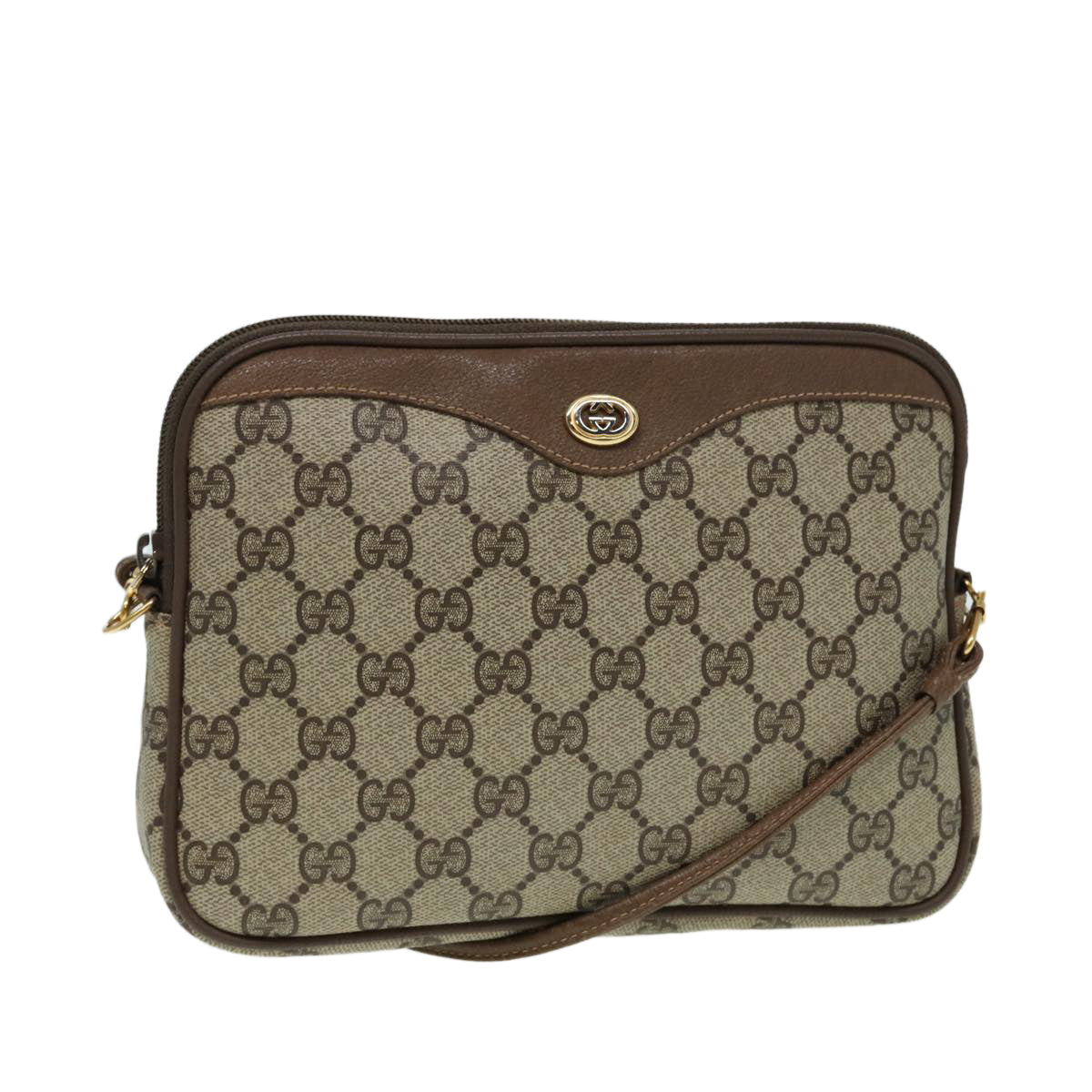 GUCCI GG Supreme Shoulder Bag PVC Beige 97 02 068 ep4929