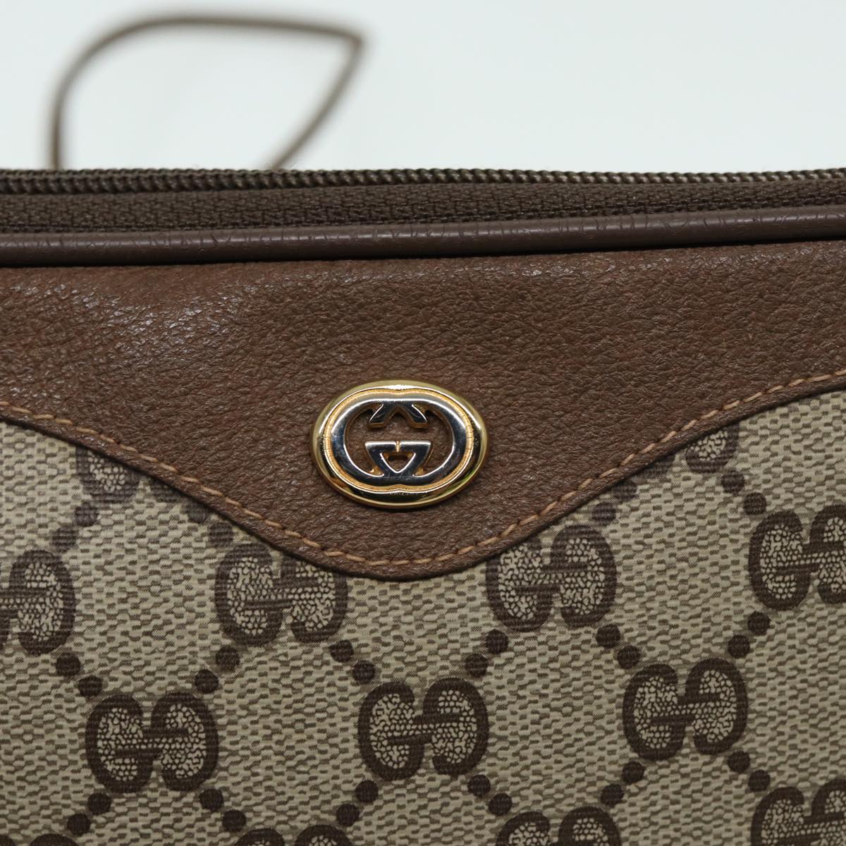 GUCCI GG Supreme Shoulder Bag PVC Beige 97 02 068 ep4929
