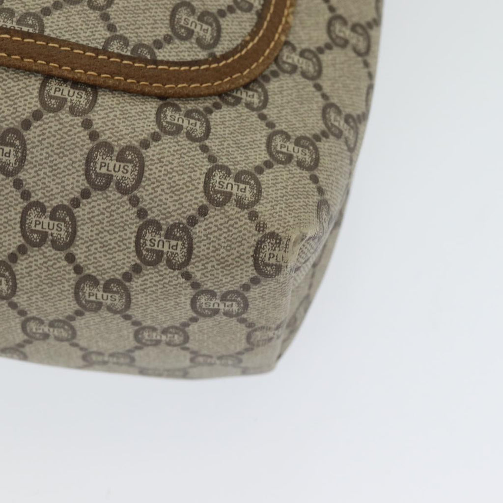 GUCCI GG Plus Supreme Web Sherry Line Tote Bag PVC Beige Red Green ep4936