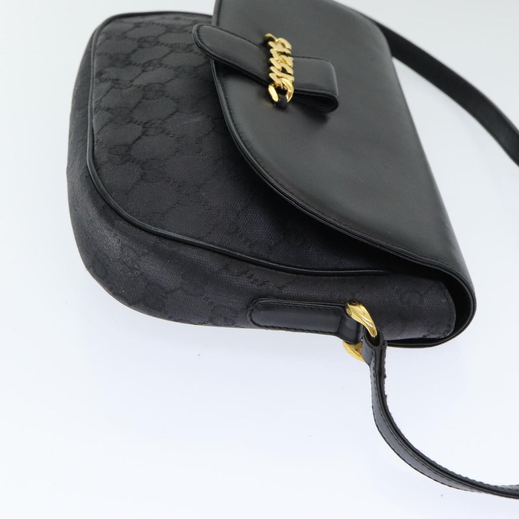 GUCCI GG Canvas Shoulder Bag Black ep4943