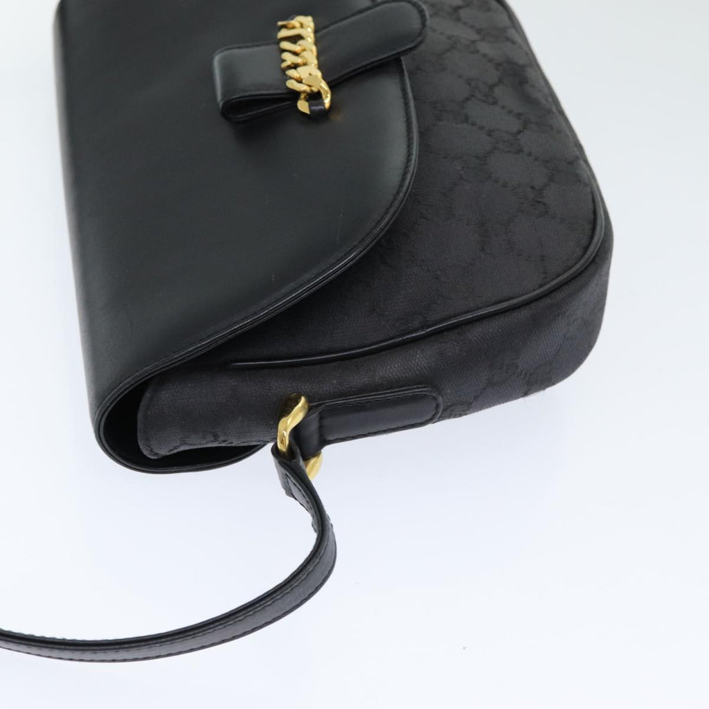 GUCCI GG Canvas Shoulder Bag Black ep4943