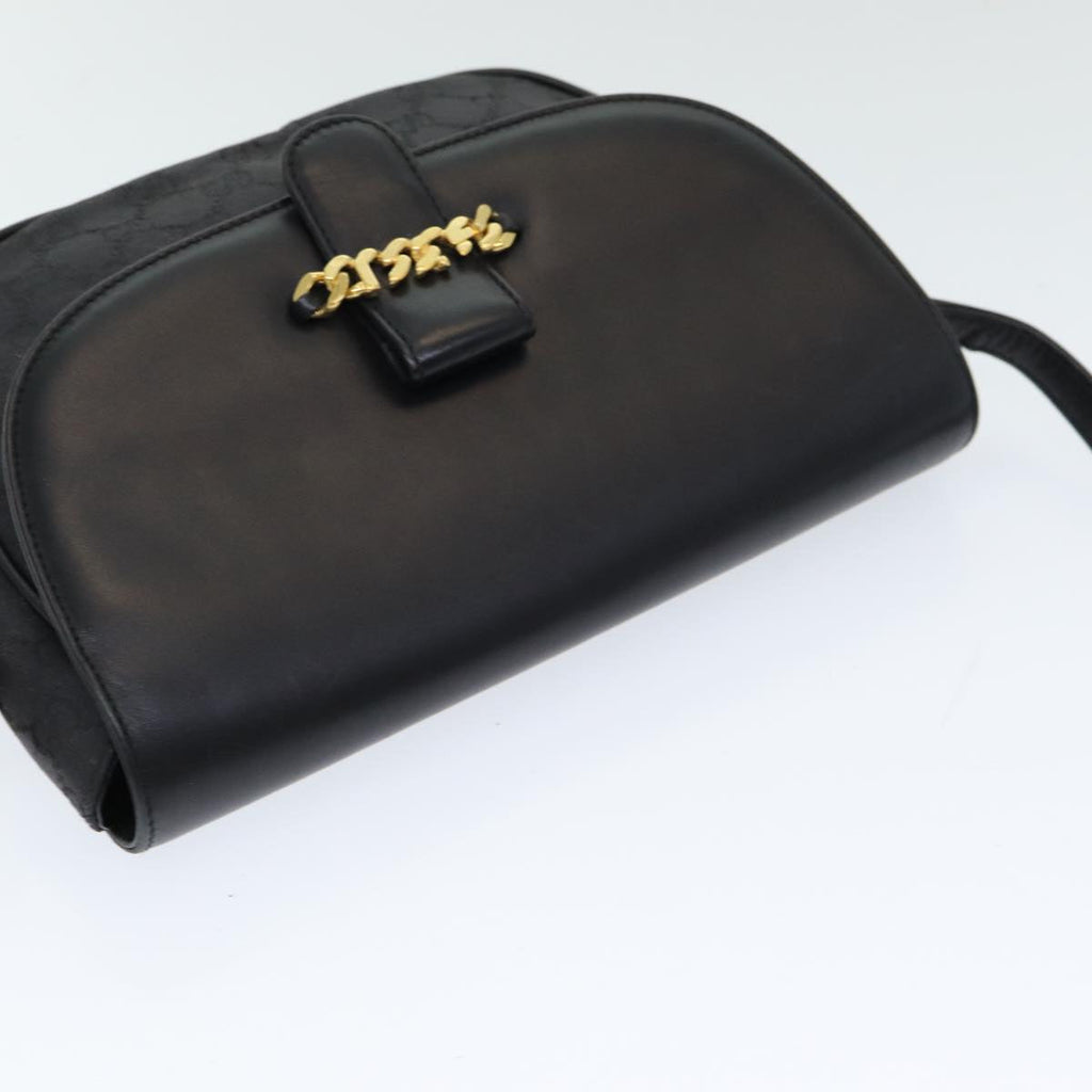 GUCCI GG Canvas Shoulder Bag Black ep4943