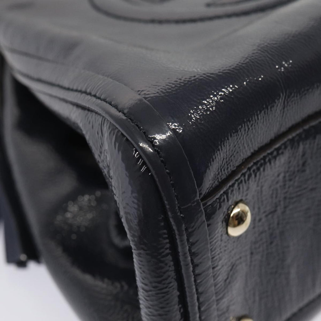 GUCCI Soho Hand Bag Enamel 2way Navy 336751 ep4950