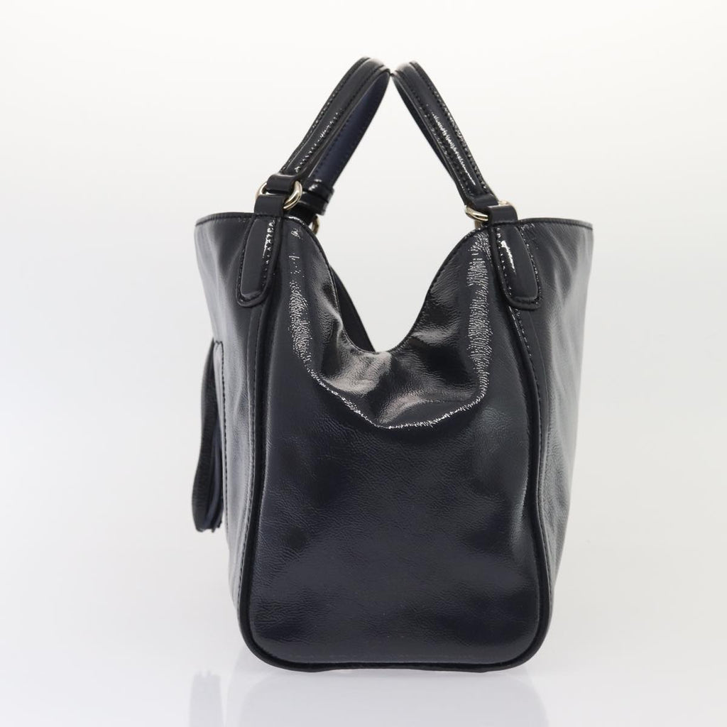 GUCCI Soho Hand Bag Enamel 2way Navy 336751 ep4950