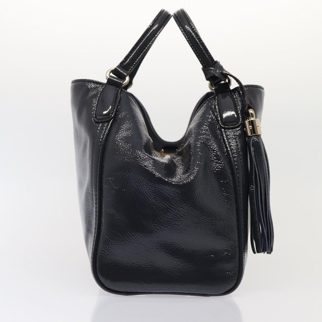GUCCI Soho Hand Bag Enamel 2way Navy 336751 ep4950