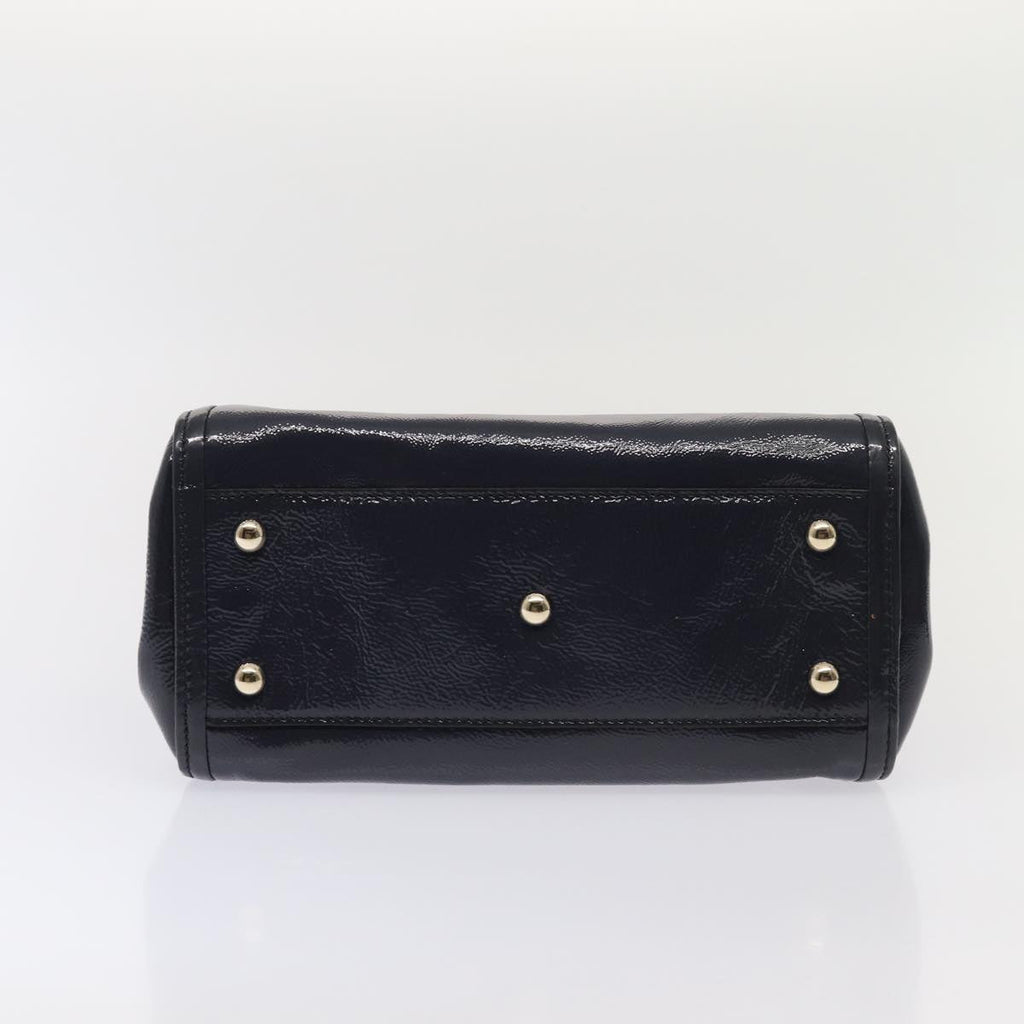 GUCCI Soho Hand Bag Enamel 2way Navy 336751 ep4950