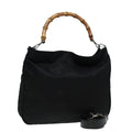 GUCCI Bamboo Hand Bag Nylon 2way Black 001 1705 1577 ep4951
