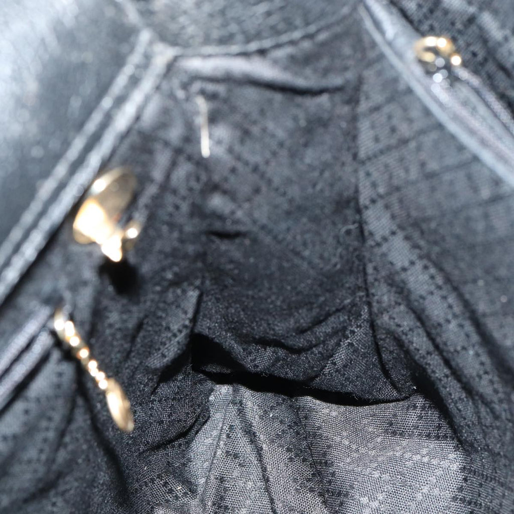 GUCCI Bamboo Hand Bag Suede Black 002 2855 0322 0 ep4961
