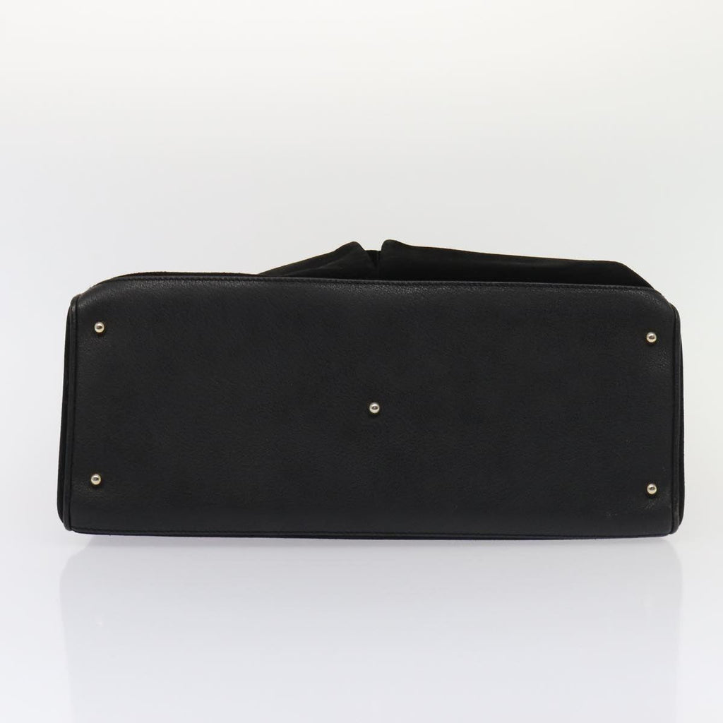 GUCCI Bamboo Hand Bag Suede Black 002 2855 0322 0 ep4961