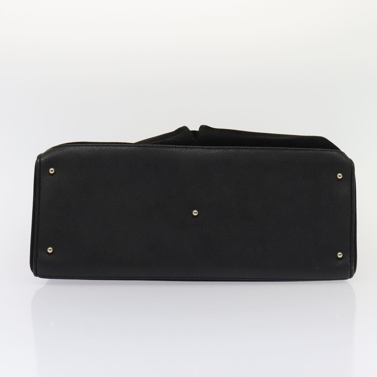 GUCCI Bamboo Hand Bag Suede Black 002 2855 0322 0 ep4961
