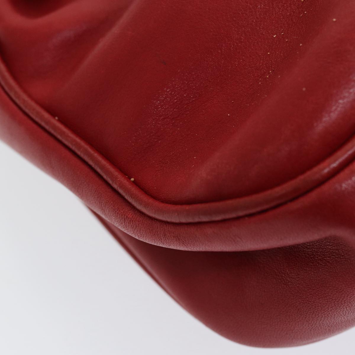 GUCCI Bamboo Hand Bag Leather 2way Red 001 14 1638 ep4970