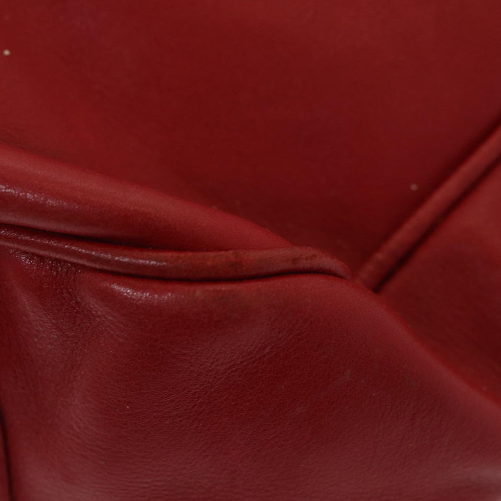 GUCCI Bamboo Hand Bag Leather 2way Red 001 14 1638 ep4970