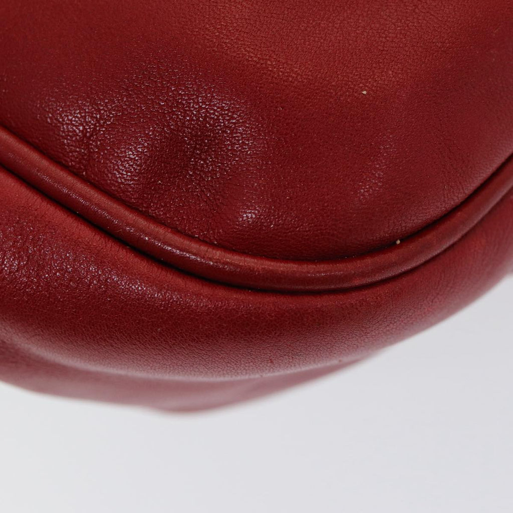 GUCCI Bamboo Hand Bag Leather 2way Red 001 14 1638 ep4970