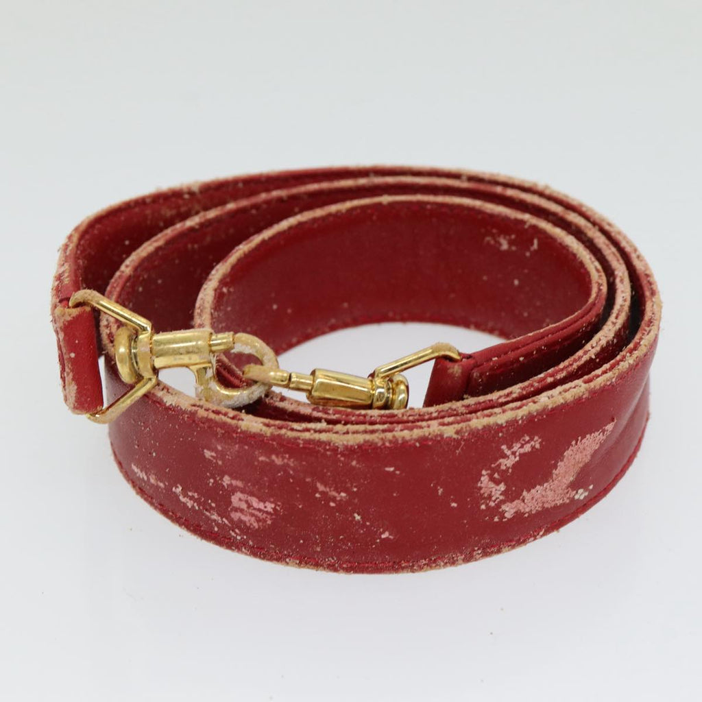 GUCCI Bamboo Hand Bag Leather 2way Red 001 14 1638 ep4970