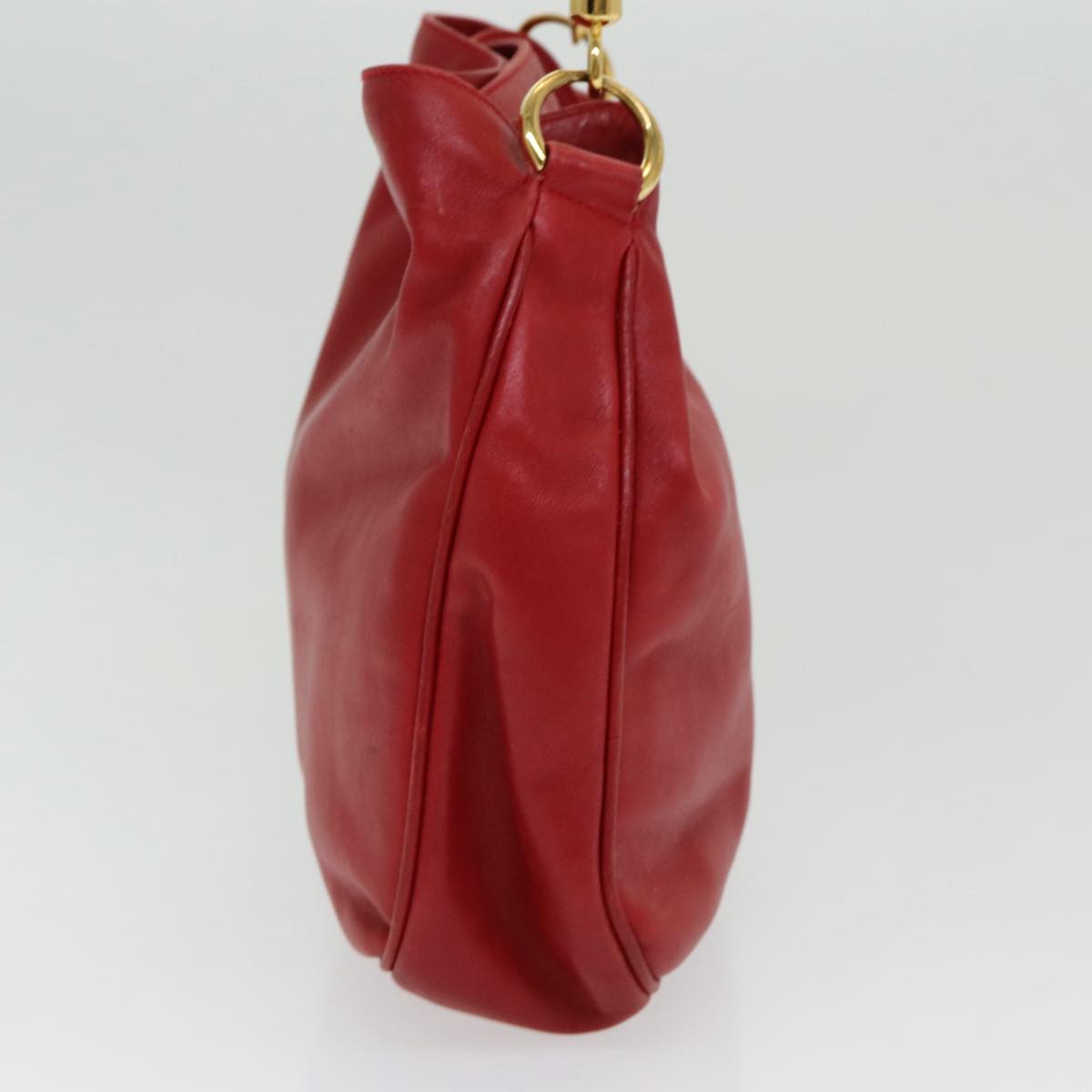 GUCCI Bamboo Hand Bag Leather 2way Red 001 14 1638 ep4970