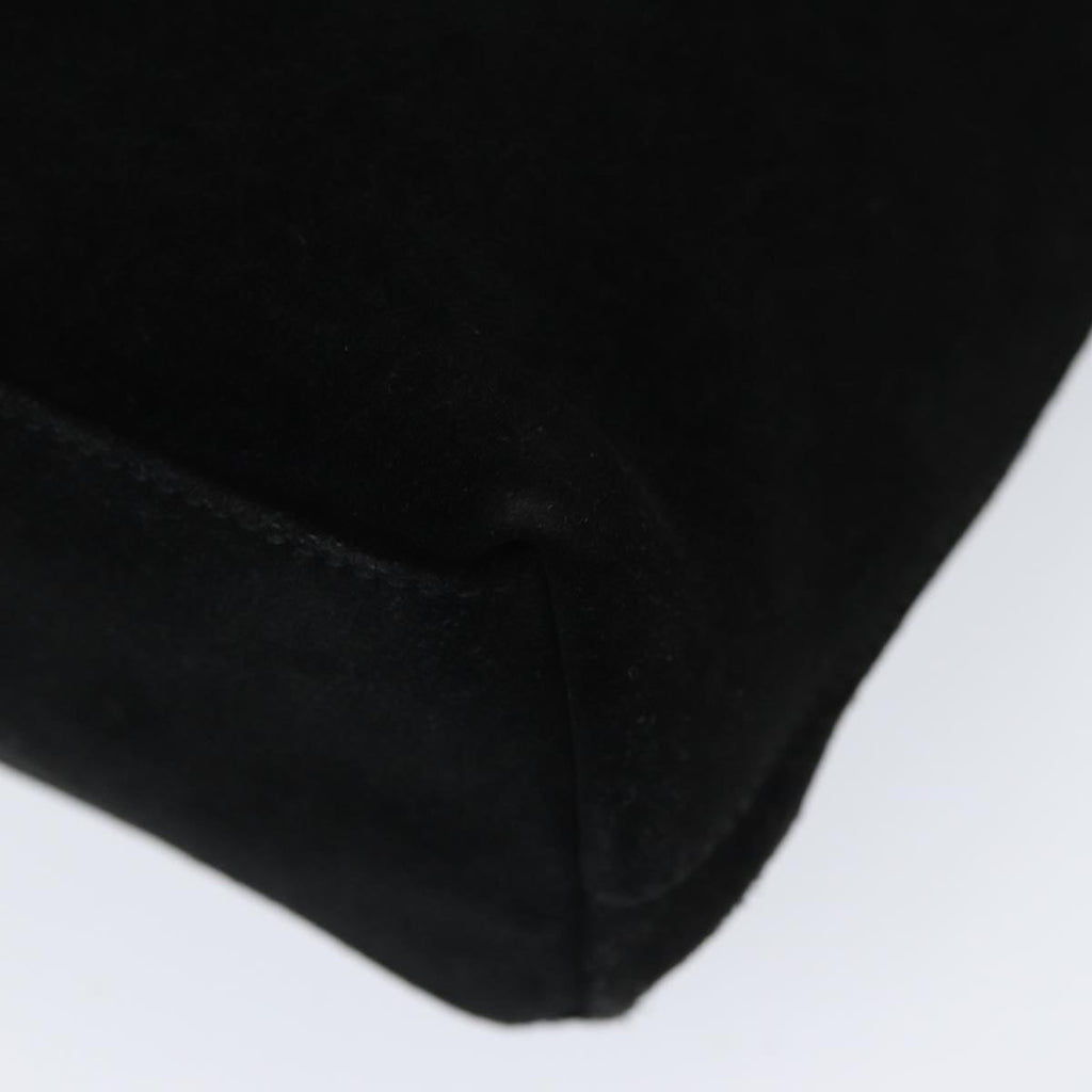 GUCCI Bamboo Shoulder Bag Suede Black 001 3244 ep4971