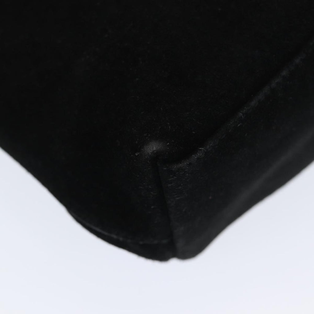 GUCCI Bamboo Shoulder Bag Suede Black 001 3244 ep4971