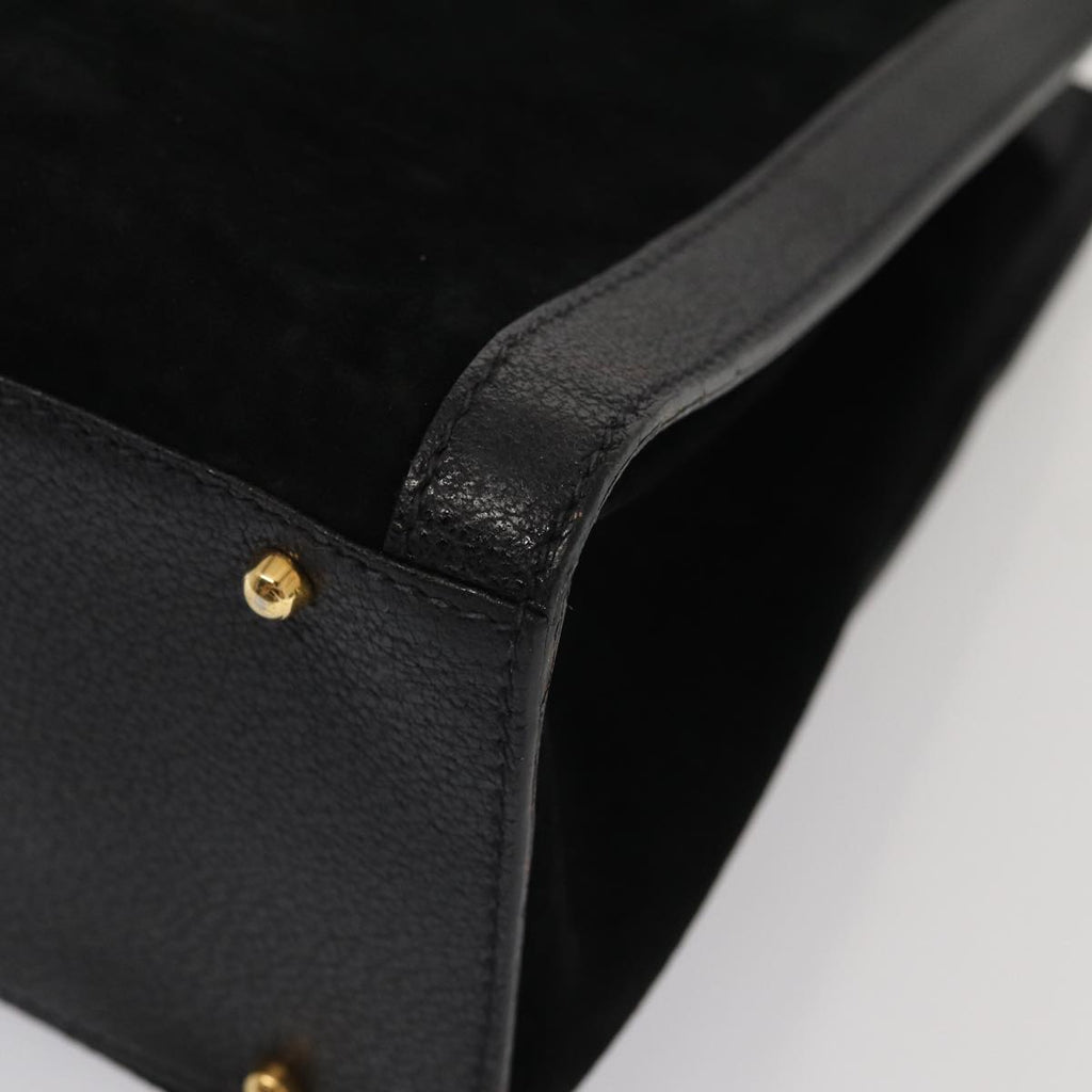 GUCCI Bamboo Hand Bag Suede Black 002 2853 0260 0 ep4973