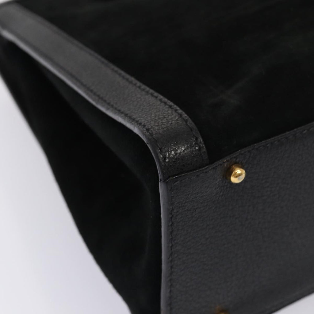 GUCCI Bamboo Hand Bag Suede Black 002 2853 0260 0 ep4973