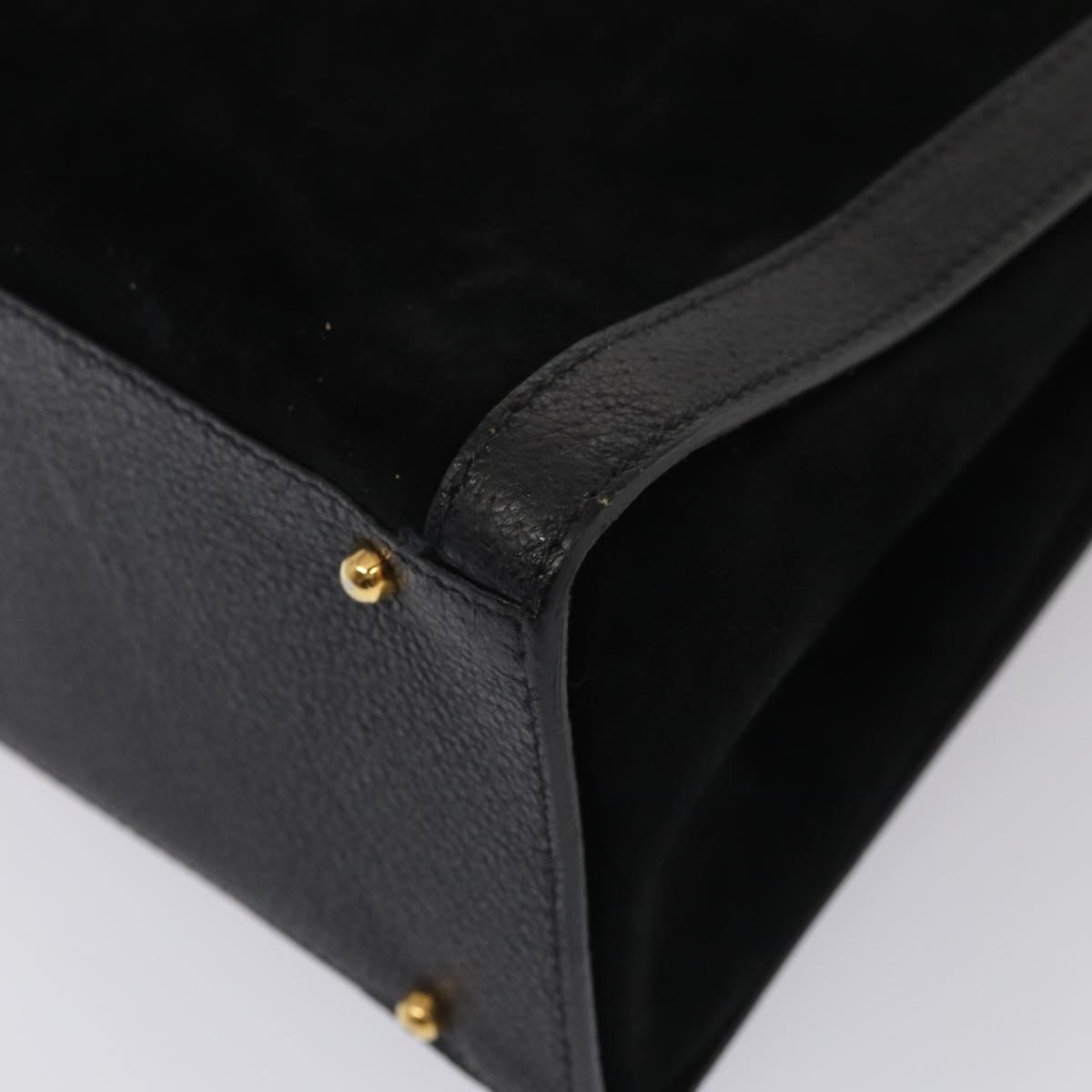 GUCCI Bamboo Hand Bag Suede Black 002 2853 0260 0 ep4973