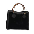 GUCCI Bamboo Hand Bag Suede Black 002 2853 0260 0 ep4973