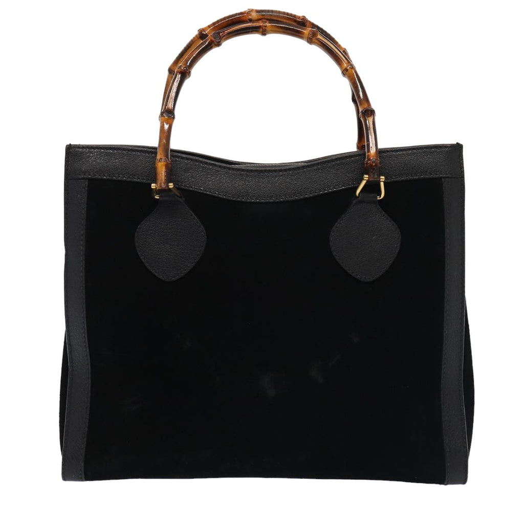 GUCCI Bamboo Hand Bag Suede Black 002 2853 0260 0 ep4973