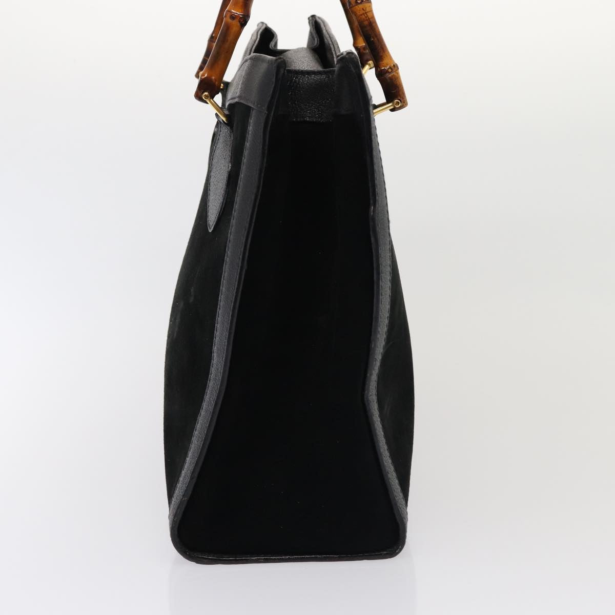 GUCCI Bamboo Hand Bag Suede Black 002 2853 0260 0 ep4973