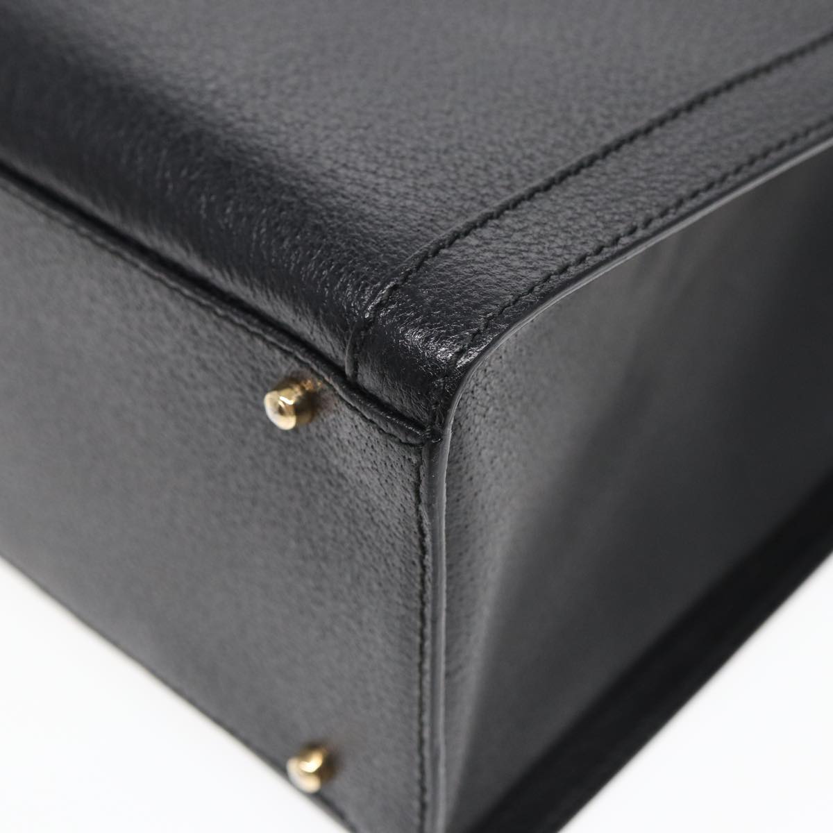 GUCCI Bamboo Hand Bag Leather Black ep4975