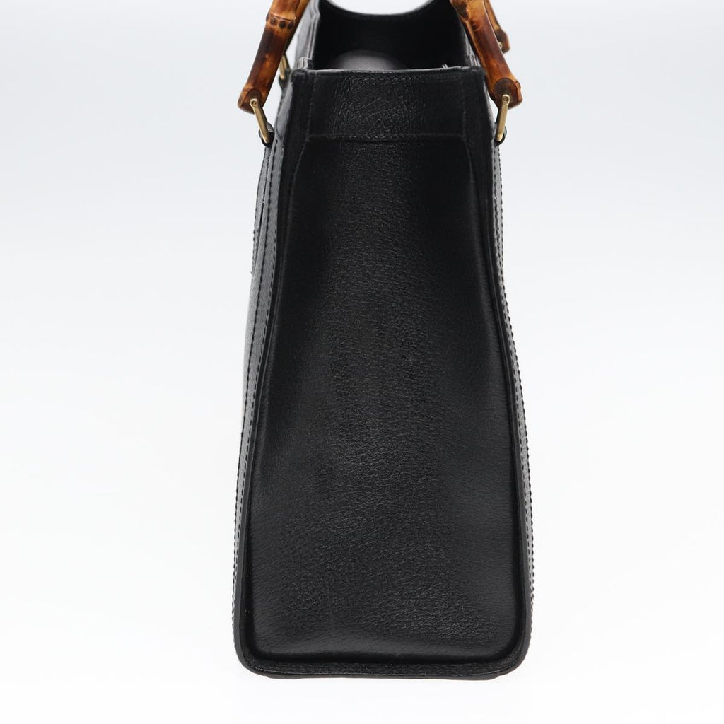 GUCCI Bamboo Hand Bag Leather Black ep4975