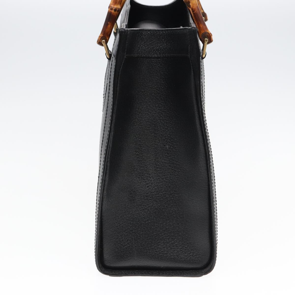 GUCCI Bamboo Hand Bag Leather Black ep4975