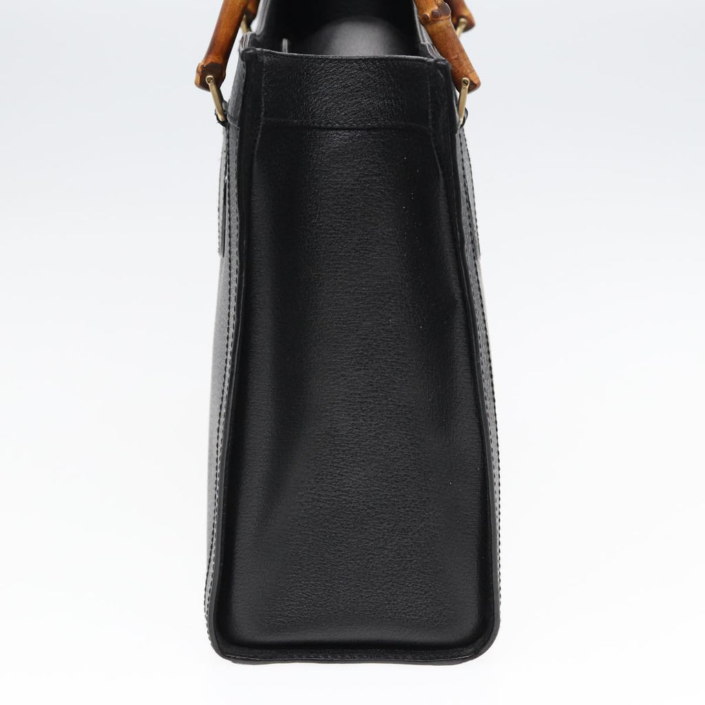 GUCCI Bamboo Hand Bag Leather Black ep4975