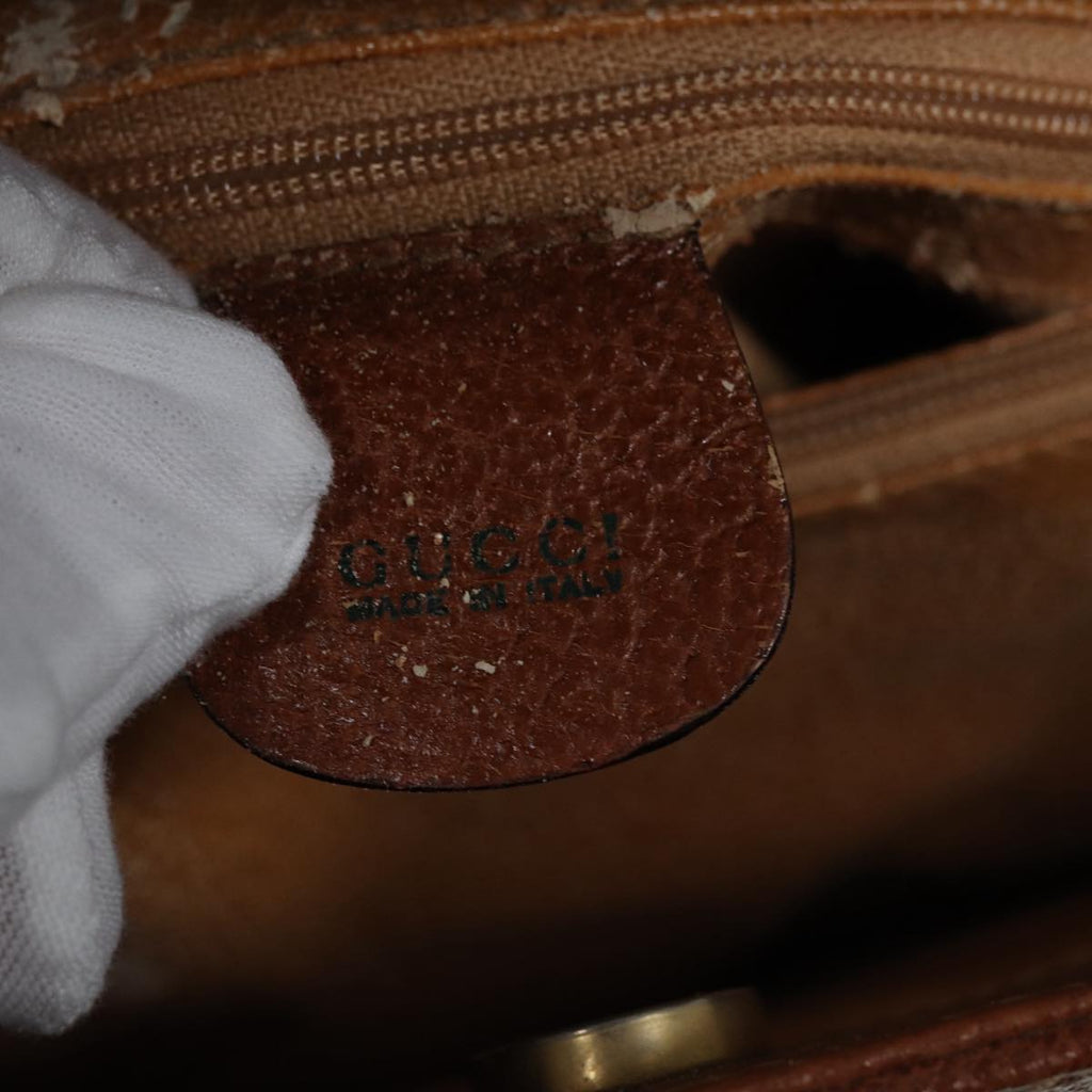 GUCCI Bamboo Hand Bag Leather Brown 002 2058 0260 ep4976