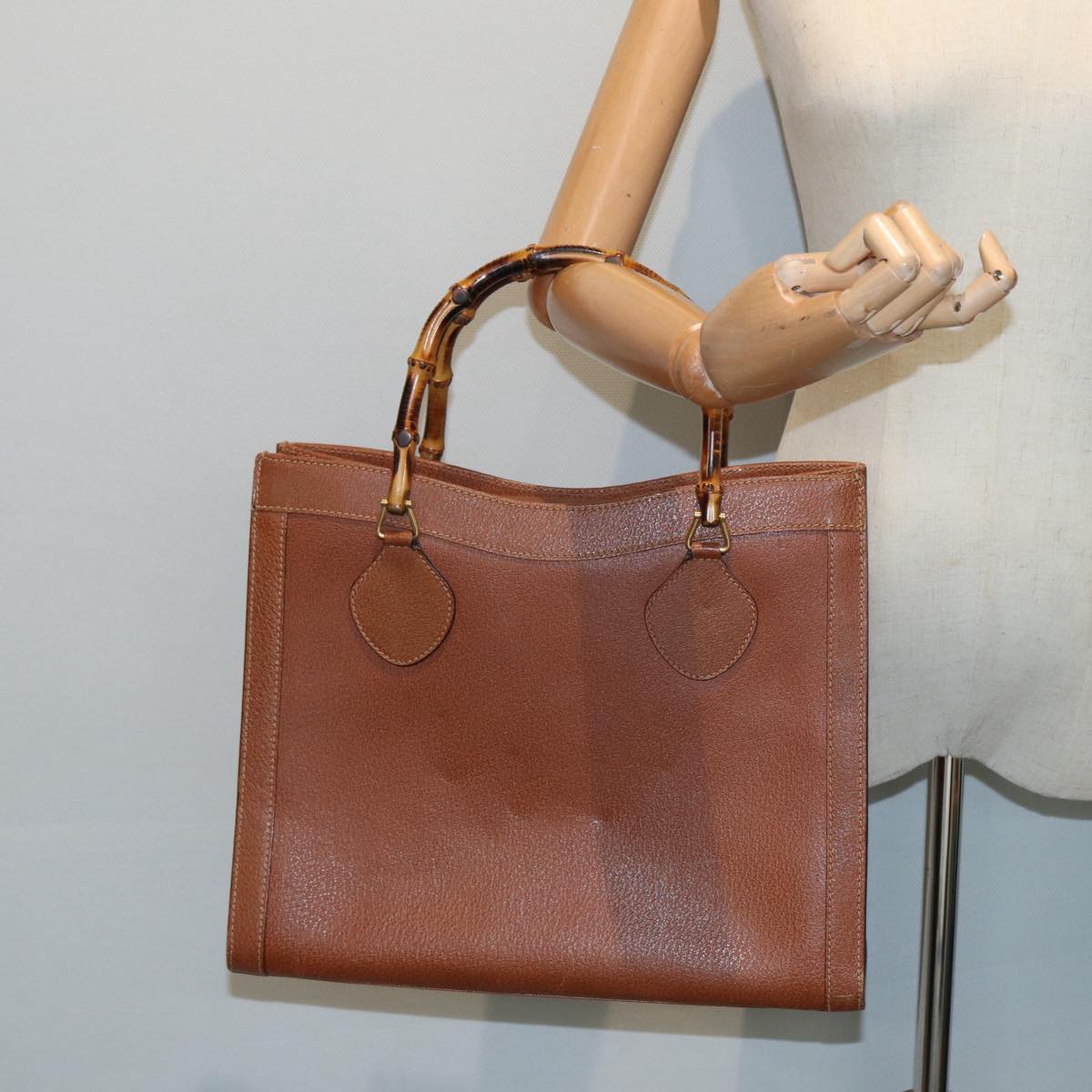 GUCCI Bamboo Hand Bag Leather Brown 002 2058 0260 ep4976