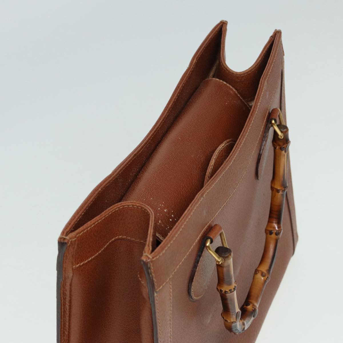 GUCCI Bamboo Hand Bag Leather Brown 002 2058 0260 ep4976