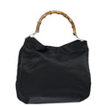GUCCI Bamboo Hand Bag Nylon Black 001 1577 2615 ep4977