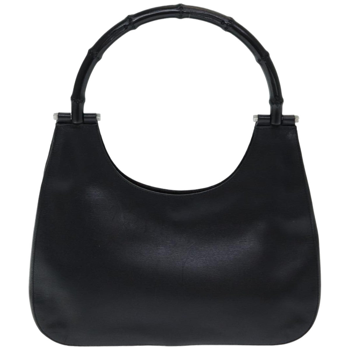 GUCCI Bamboo Hand Bag Leather Black 001 3739 ep4978