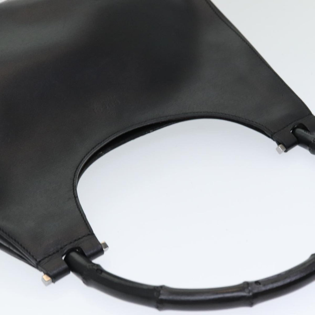 GUCCI Bamboo Hand Bag Leather Black 001 3739 ep4978