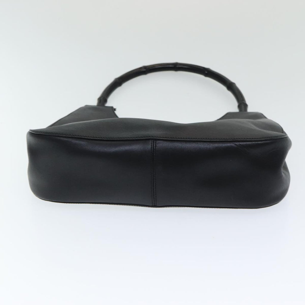 GUCCI Bamboo Hand Bag Leather Black 001 3739 ep4978