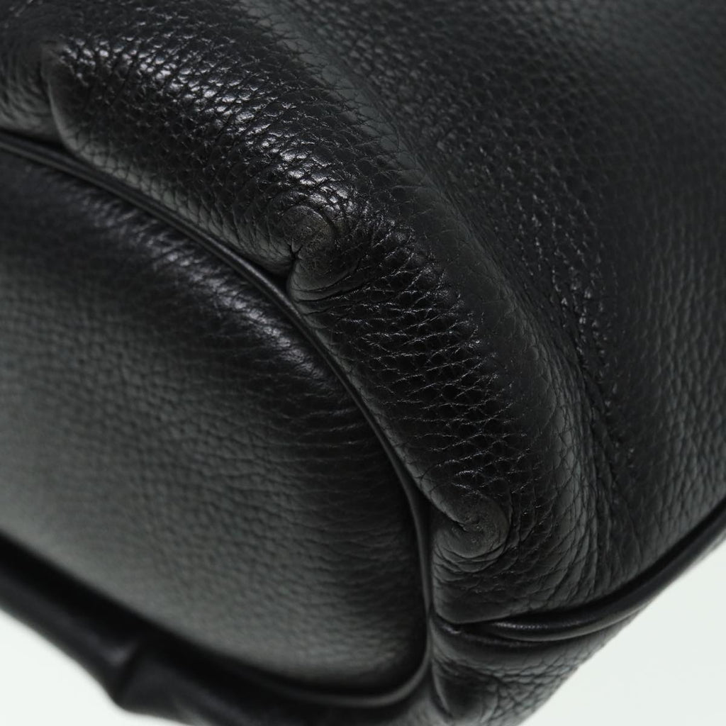 GUCCI Shoulder Bag Leather Black ep4979
