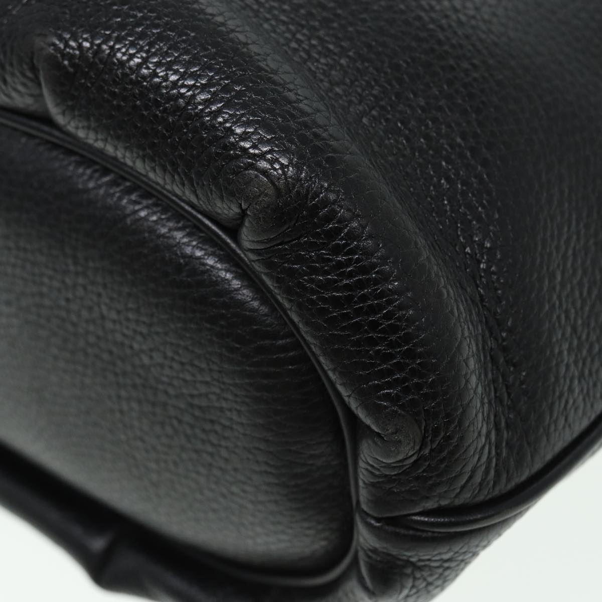 GUCCI Shoulder Bag Leather Black ep4979