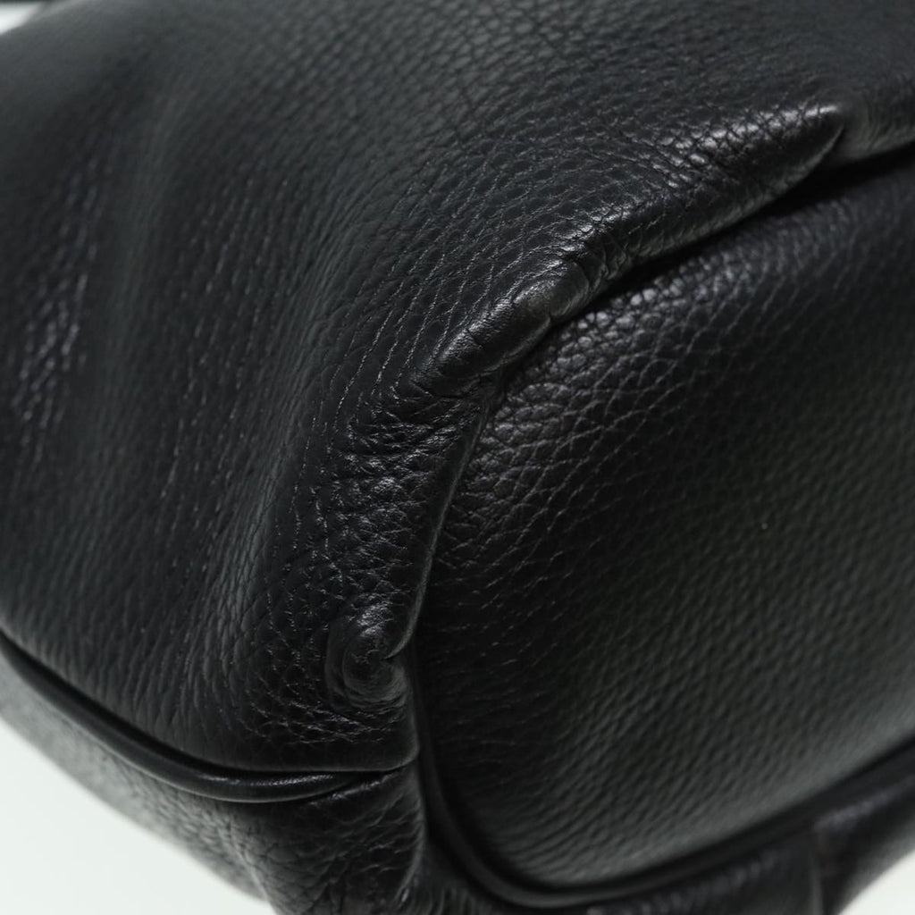 GUCCI Shoulder Bag Leather Black ep4979
