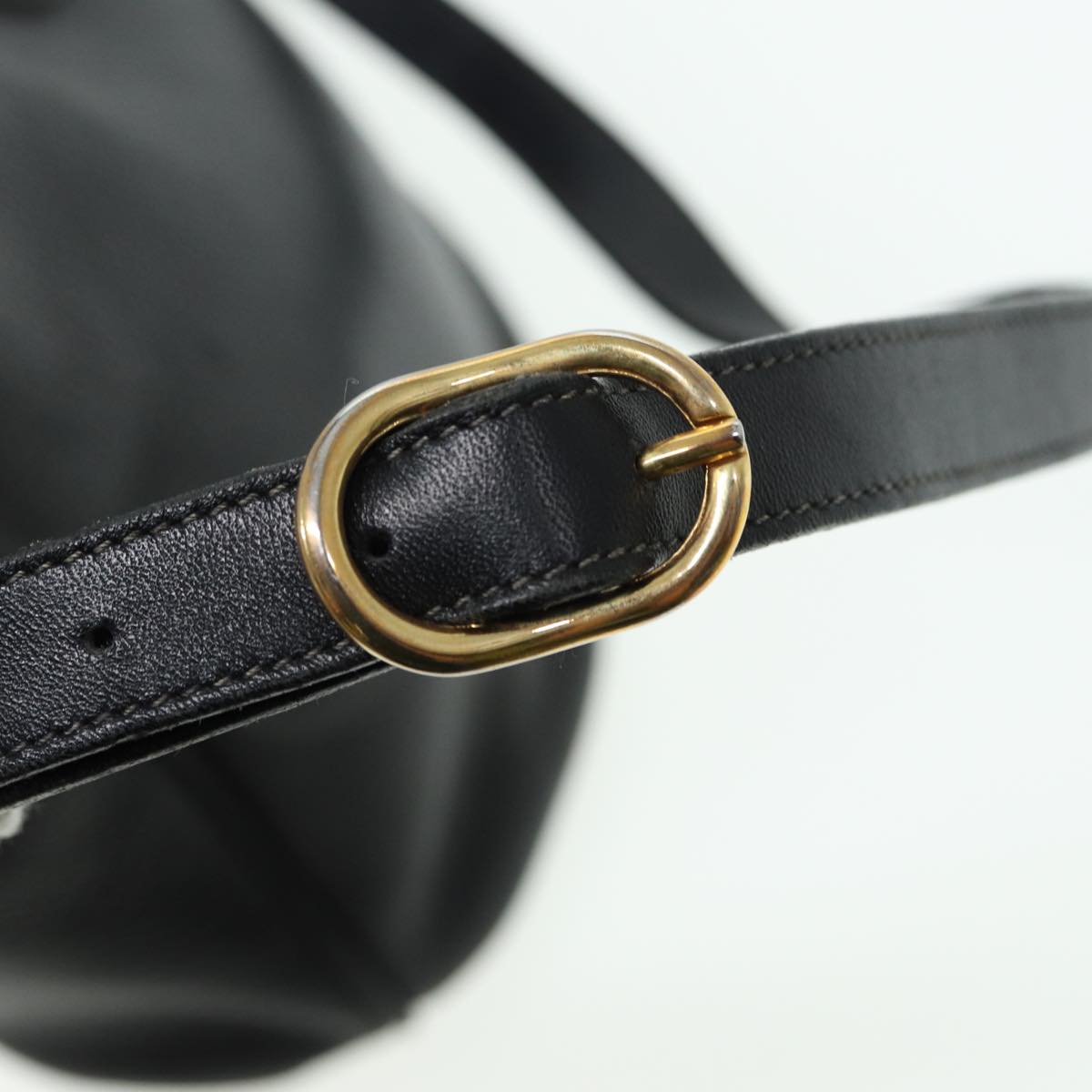 GUCCI Shoulder Bag Leather Black ep4979