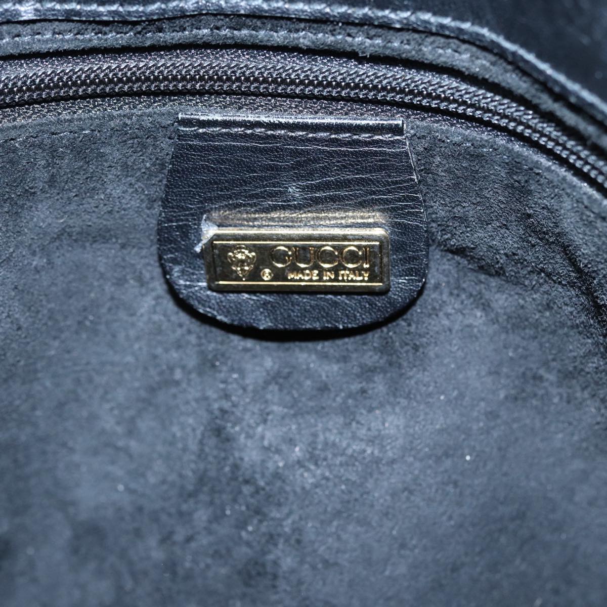 GUCCI Shoulder Bag Leather Black ep4979