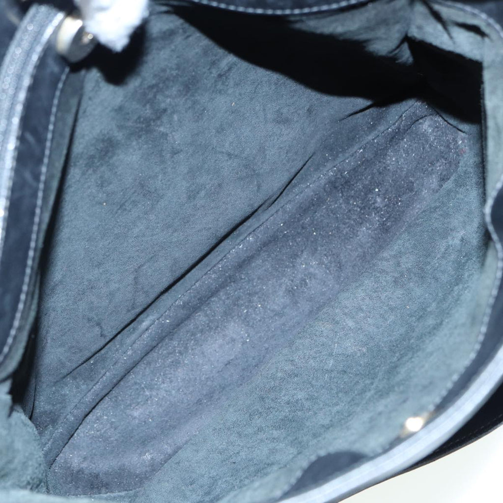 GUCCI Shoulder Bag Leather Black ep4979