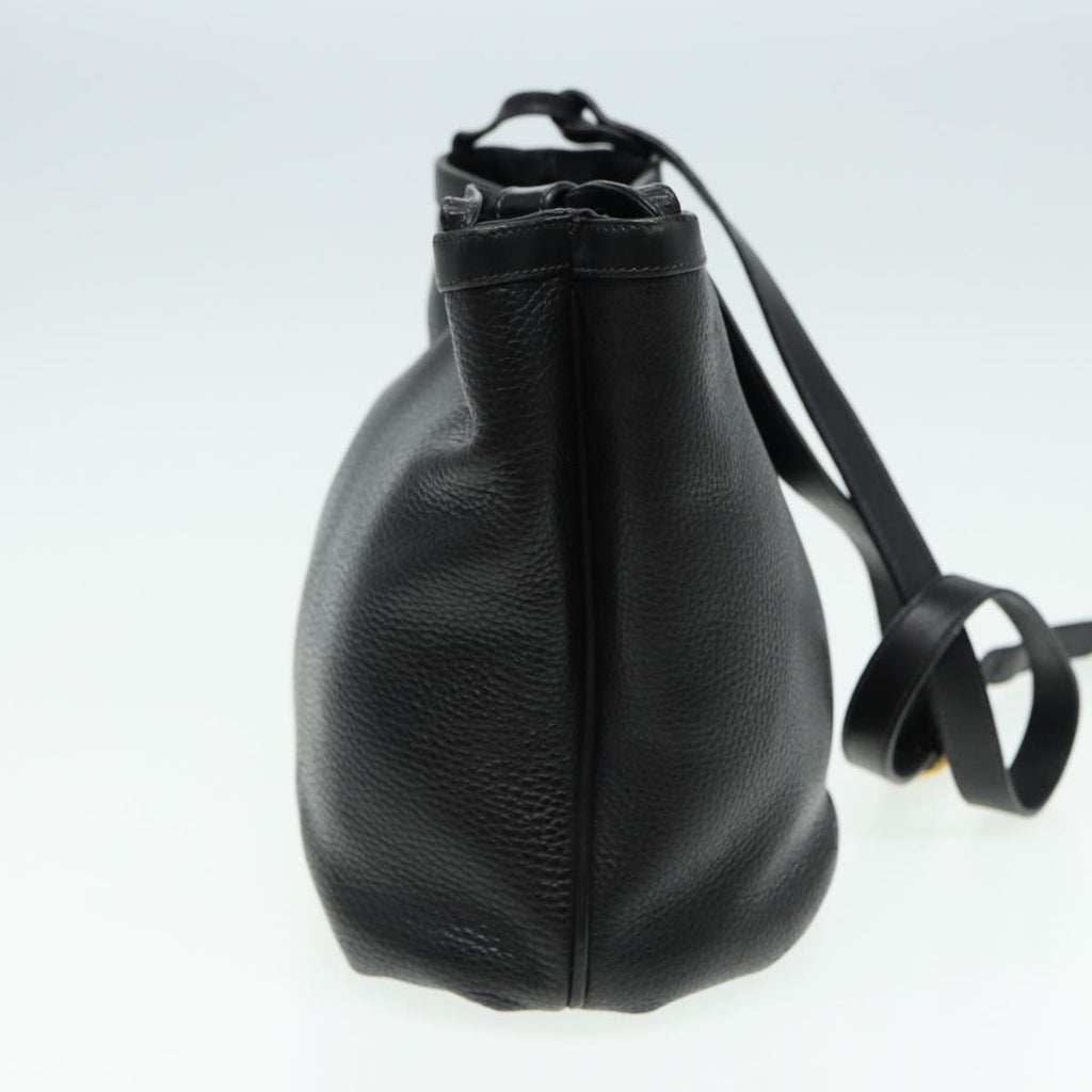 GUCCI Shoulder Bag Leather Black ep4979